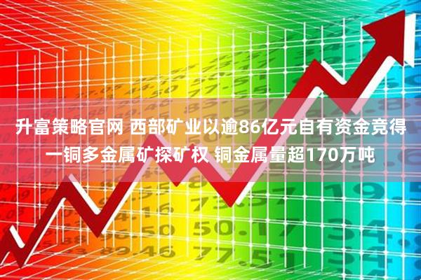 升富策略官网 西部矿业以逾86亿元自有资金竞得一铜多金属矿探矿权 铜金属量超170万吨